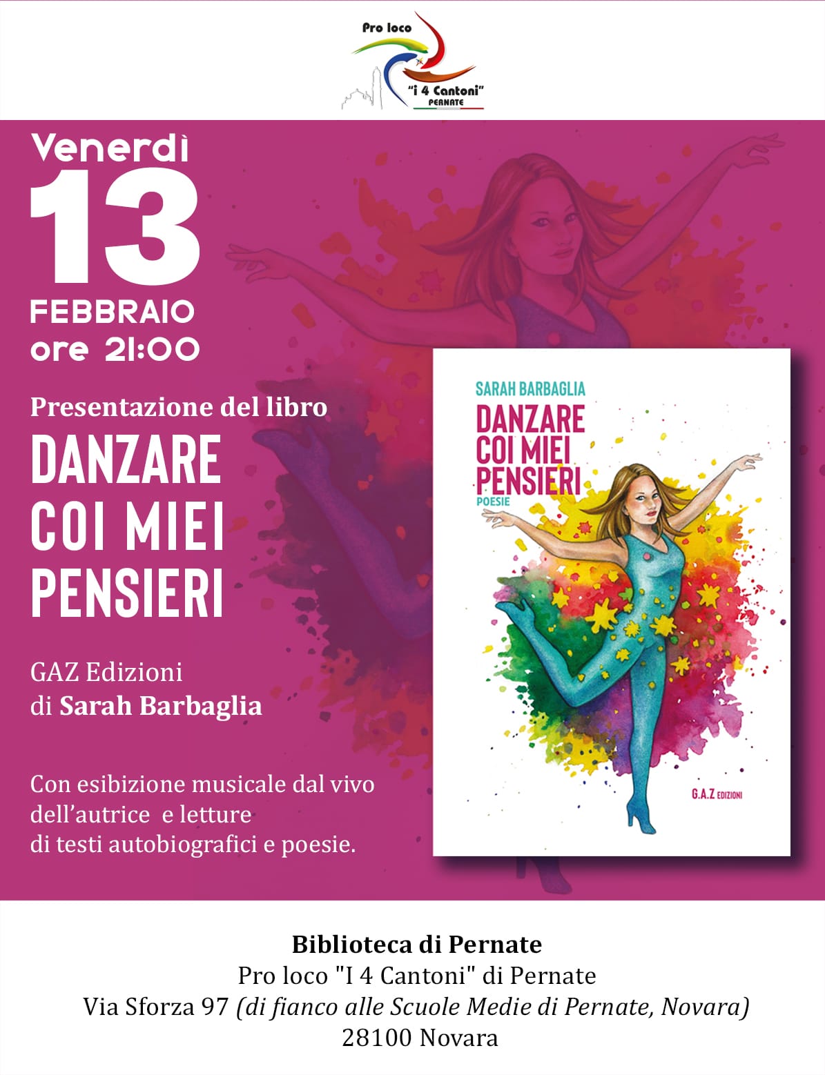 Presentazione Danzare coi miei pensieri